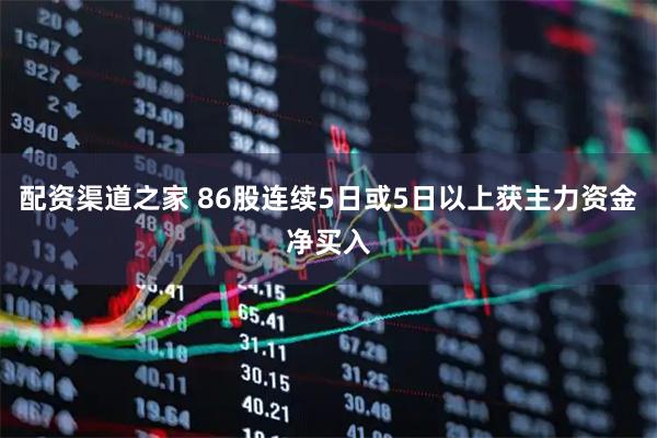 配资渠道之家 86股连续5日或5日以上获主力资金净买入